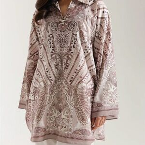 Pakistani kurti. Elegant Paisley Tunic Top